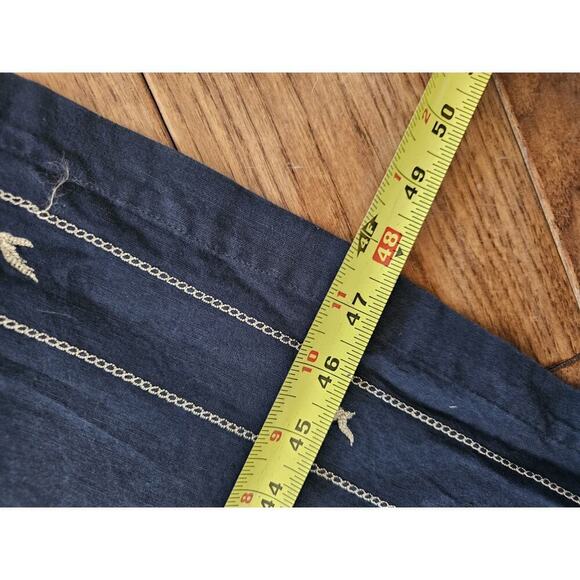 Lemon Grass Linen Blend Nautical Themed Bib Dress Women's Size 18/20 Sailboat - Picture 6 of 8